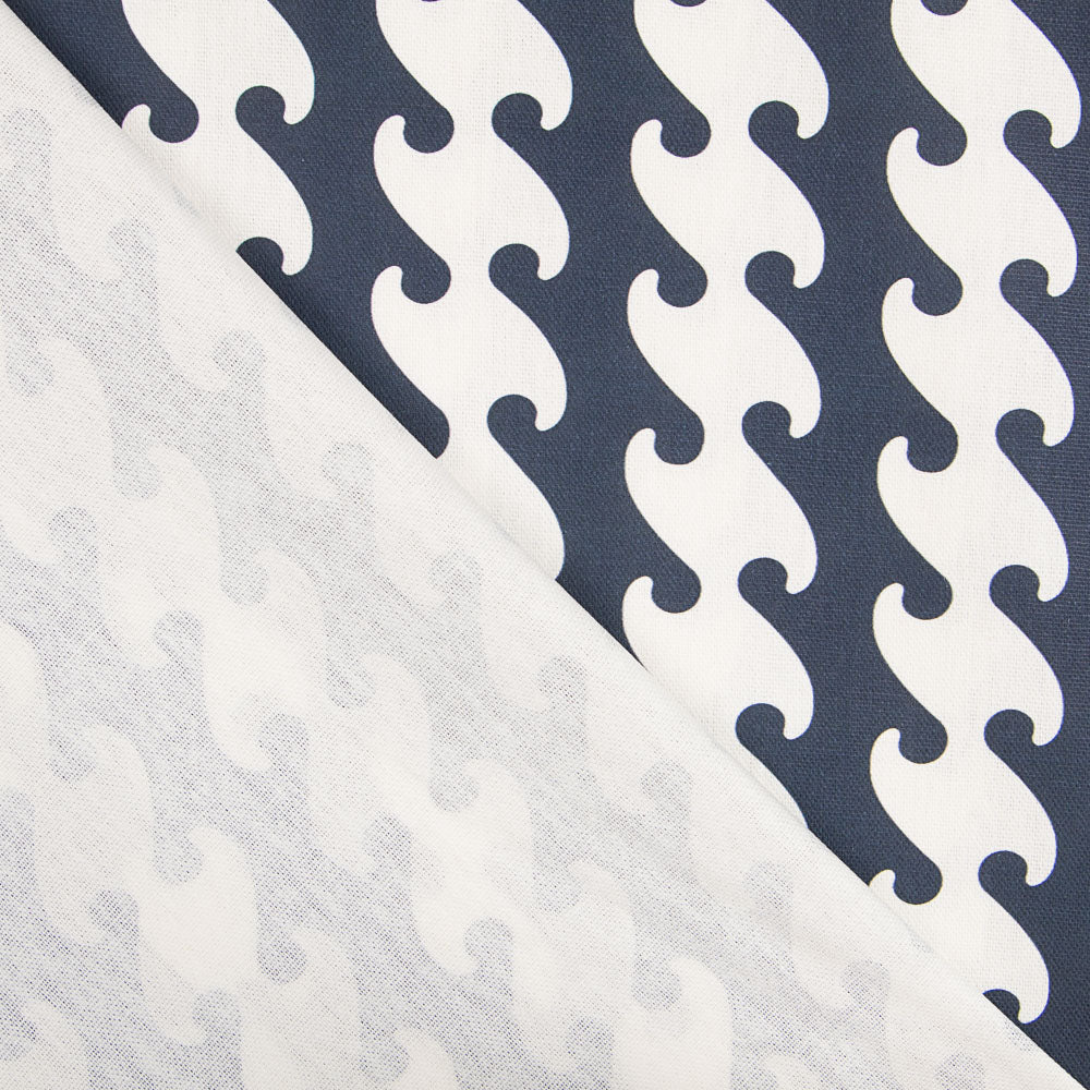 Loneta Olas Azul Marino - Ribes y Casals