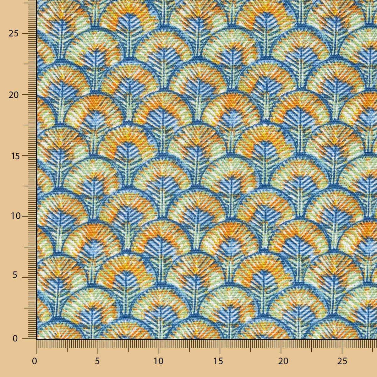 Loneta Algodón Plumas Índigo - Ribes y Casals