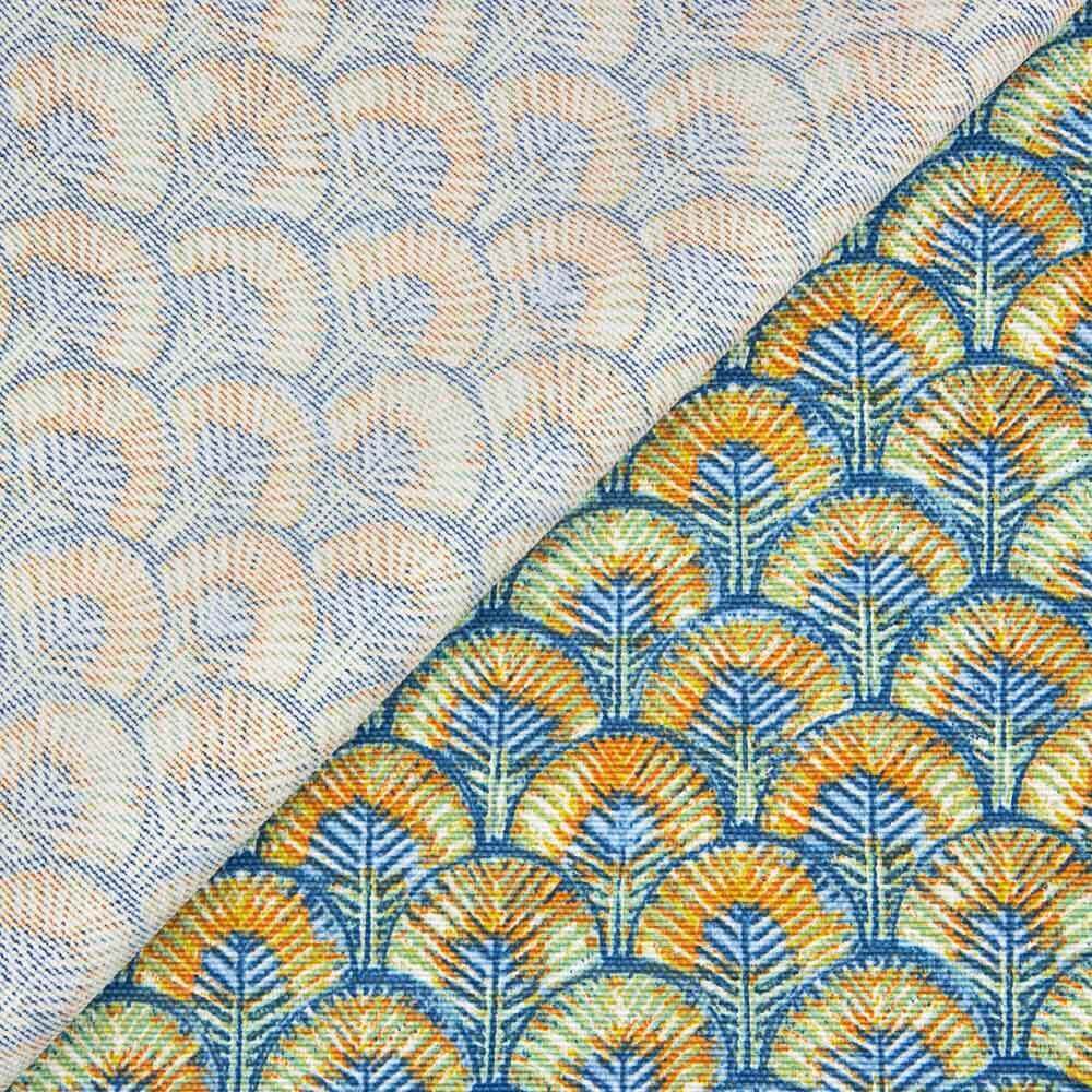 Loneta Algodón Plumas Índigo - Ribes y Casals