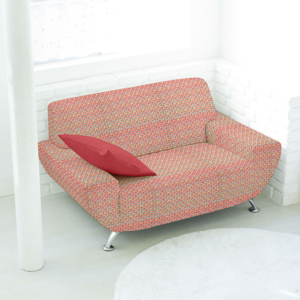 Loneta Algodón Plumas Fresa - Ribes y Casals