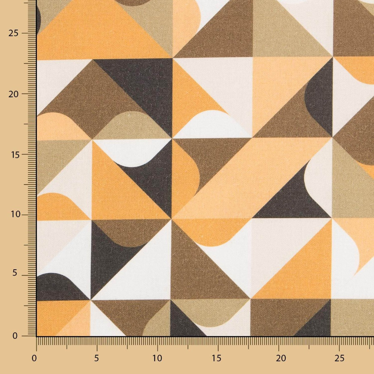 Retal Loneta Panamá Geo Ocre 130x280 cm - Ribes y Casals