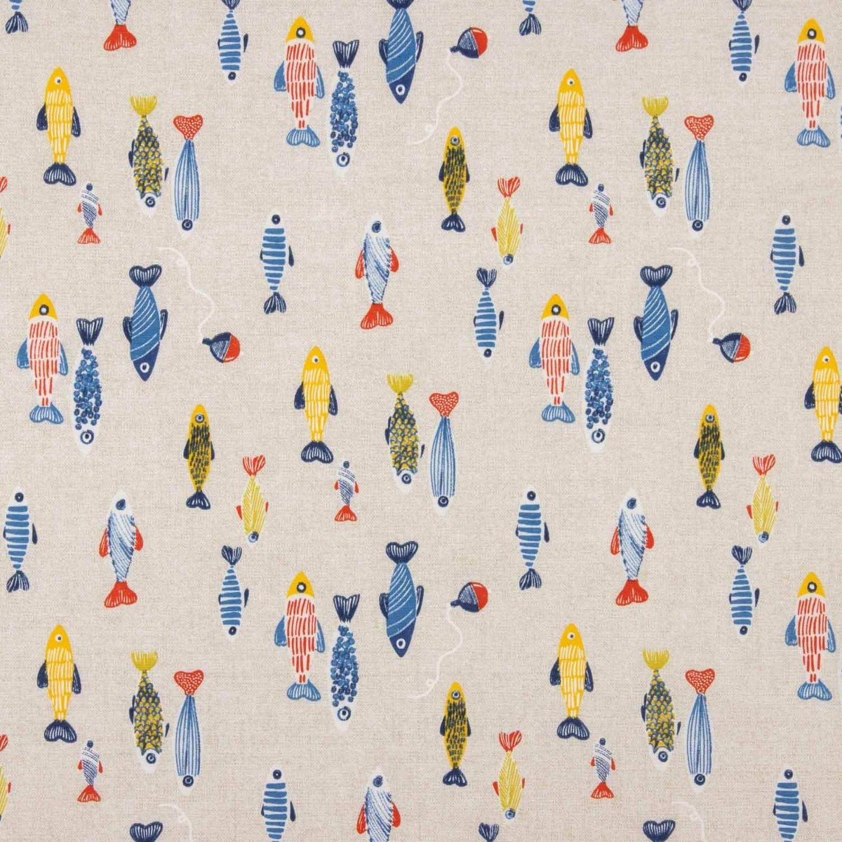 Loneta Estampada Pececillos Tropicales - Ribes y Casals