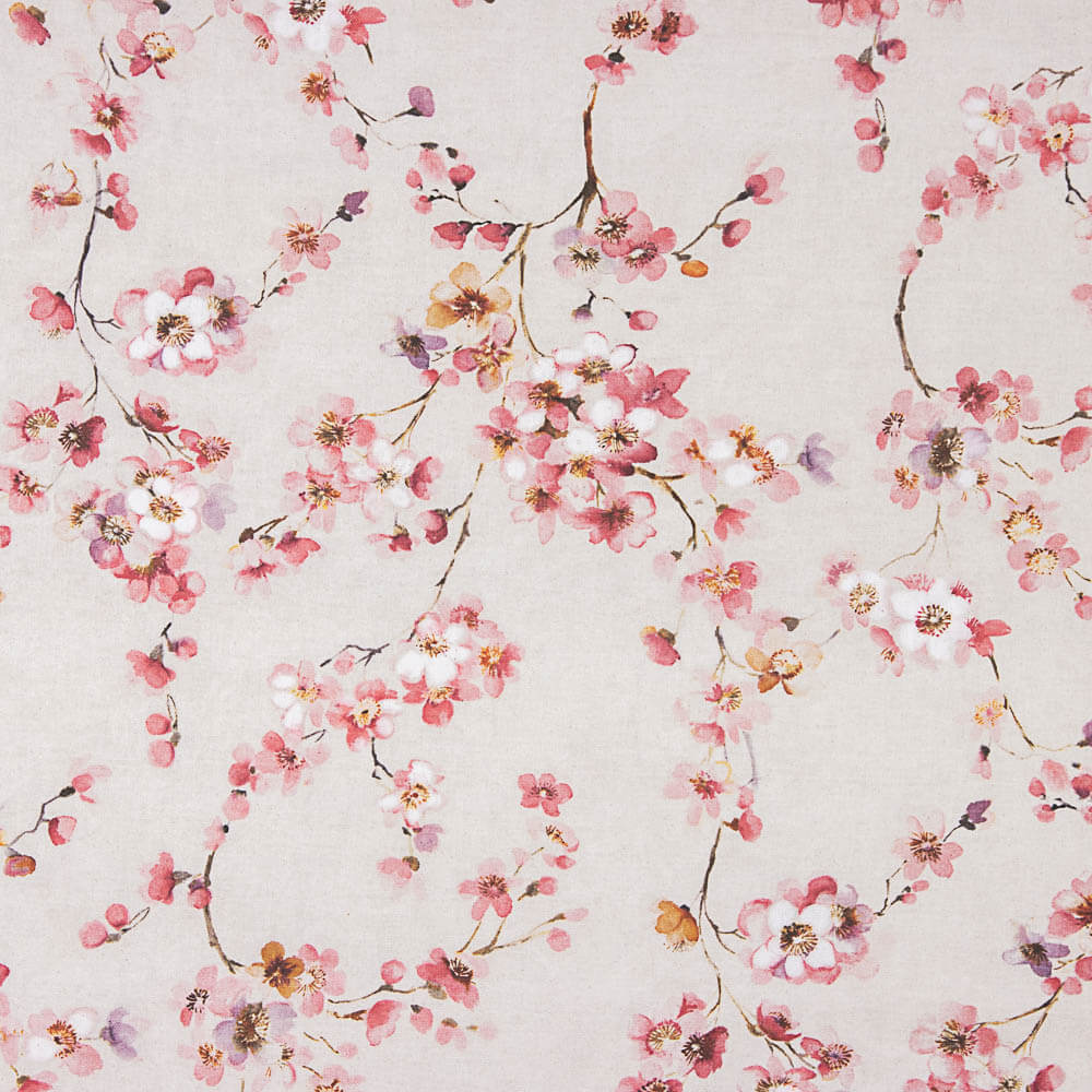 Loneta Cretona Primavera Rosa - Ribes y Casals