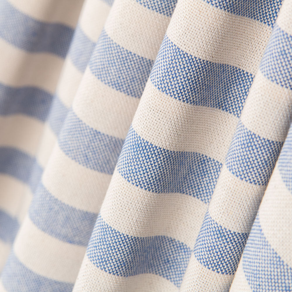 Loneta Rústica Rayas Fina Azul - Ribes y Casals