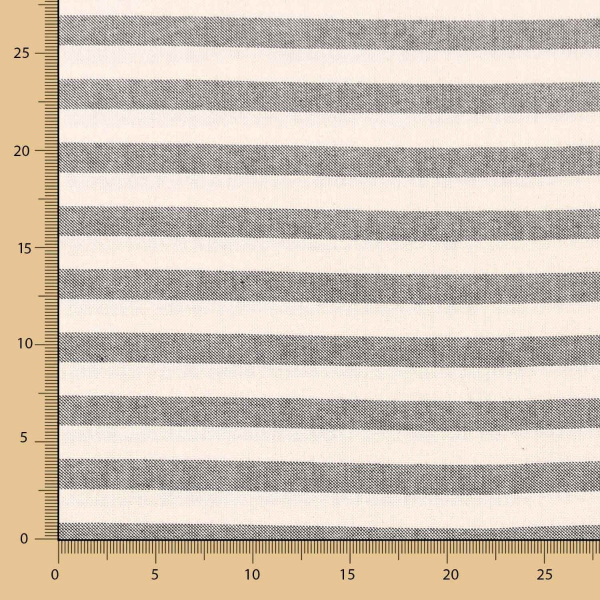 Retal Loneta Raya Rústica Medio Negro 80x280 cm - Ribes y Casals