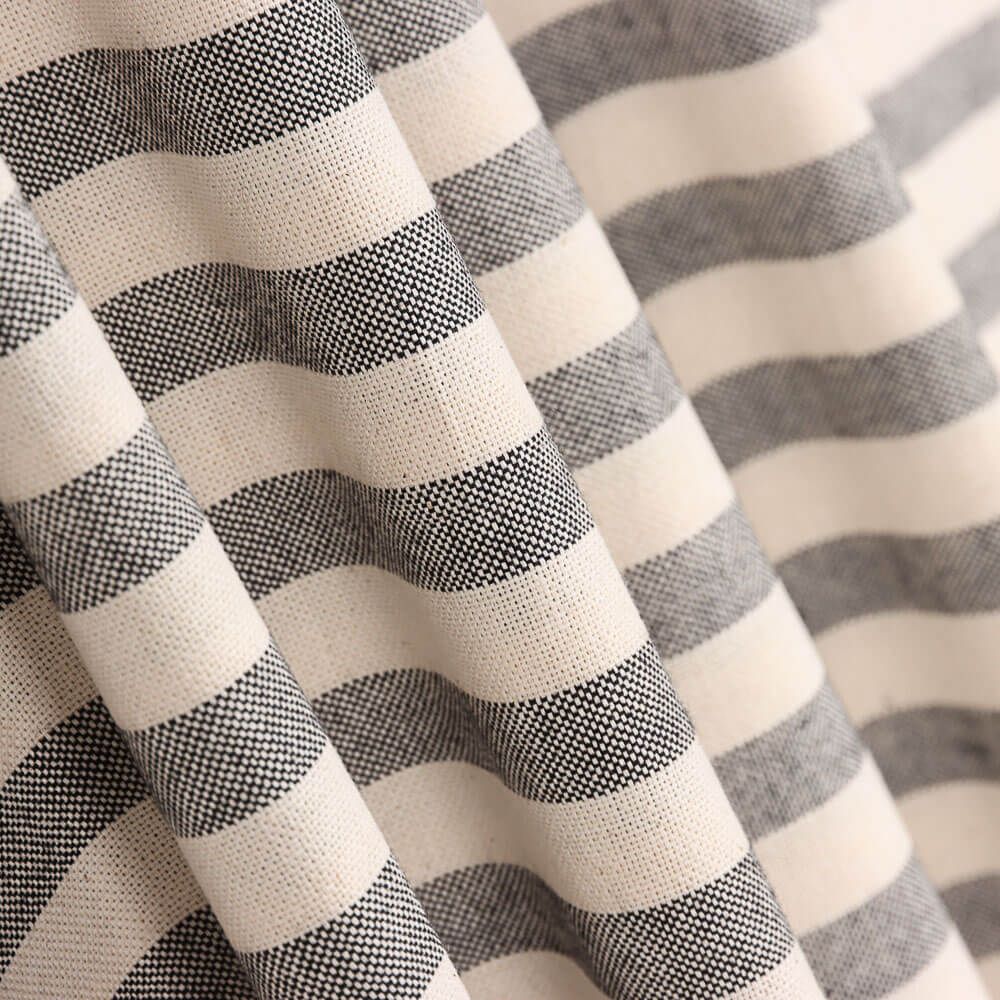 Retal Loneta Raya Rústica Medio Negro 80x280 cm - Ribes y Casals