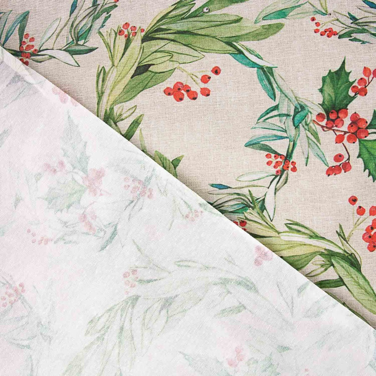 Loneta Resinada Navideña Bayas - Ribes y Casals