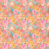 Loneta Supreme Floral Naranja - Ribes y Casals