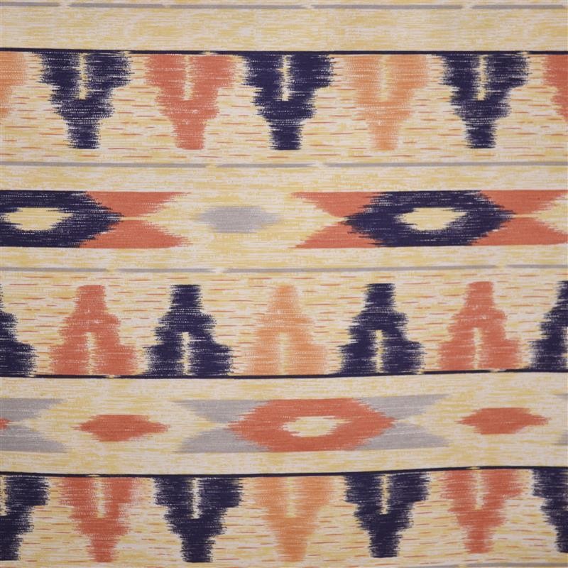 Lonetas Estampadas Bayaderas Beige Azul - Ribes y Casals