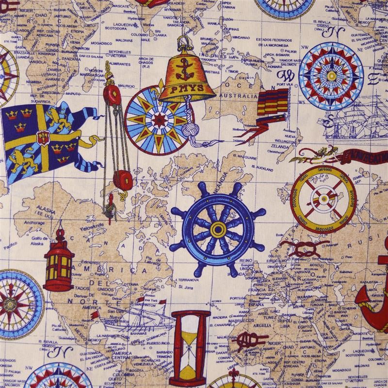 Lonetas Estampadas Mapa Marinero - Ribes y Casals