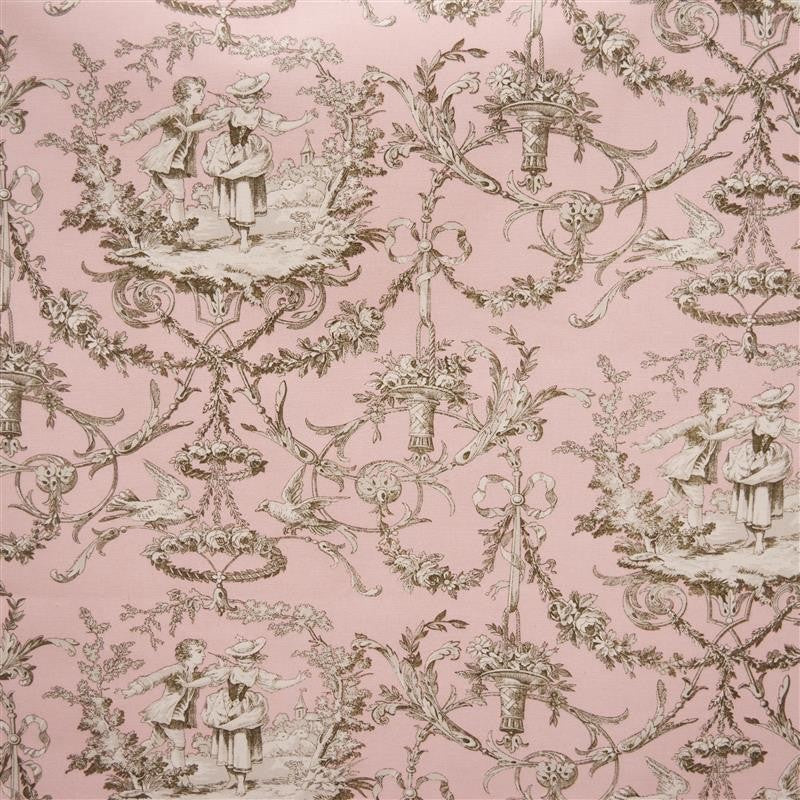 Lonetas Estampadas Toile de Jouy Rosa - Ribes y Casals