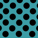 Lunares Spandex 25mm Fondo Azul Lunar Negro - Ribes y Casals