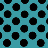Lunares Spandex 25mm Fondo Azul Lunar Negro - Ribes y Casals