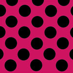Lunares Spandex 25mm Fondo Fucsia Lunar Negro - Ribes y Casals