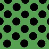 Lunares Spandex 25mm Fondo Verde Lunar Negro - Ribes y Casals
