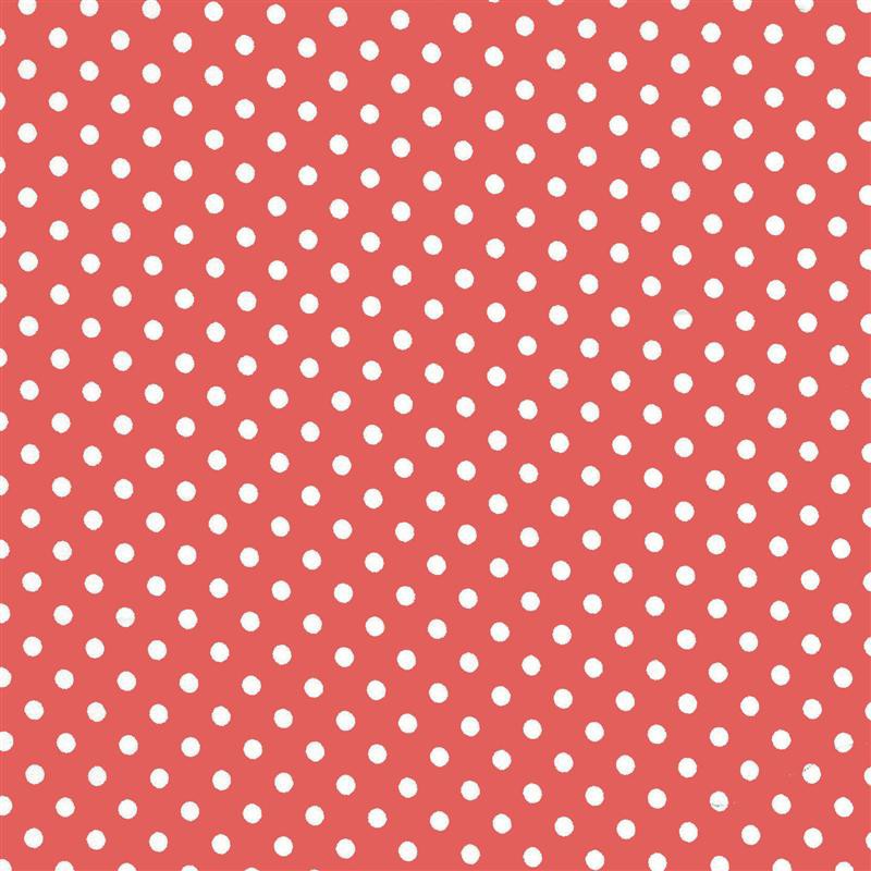 Lunares Spandex 5mm Fondo Coral Lunar Blanco - Ribes y Casals