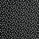 Crepe Lunares Blanco 17mm Negro - Ribes y Casals