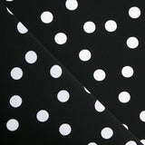 Retal Crepe Lunares Blanco 17mm Negro 140x140 cm - Ribes y Casals