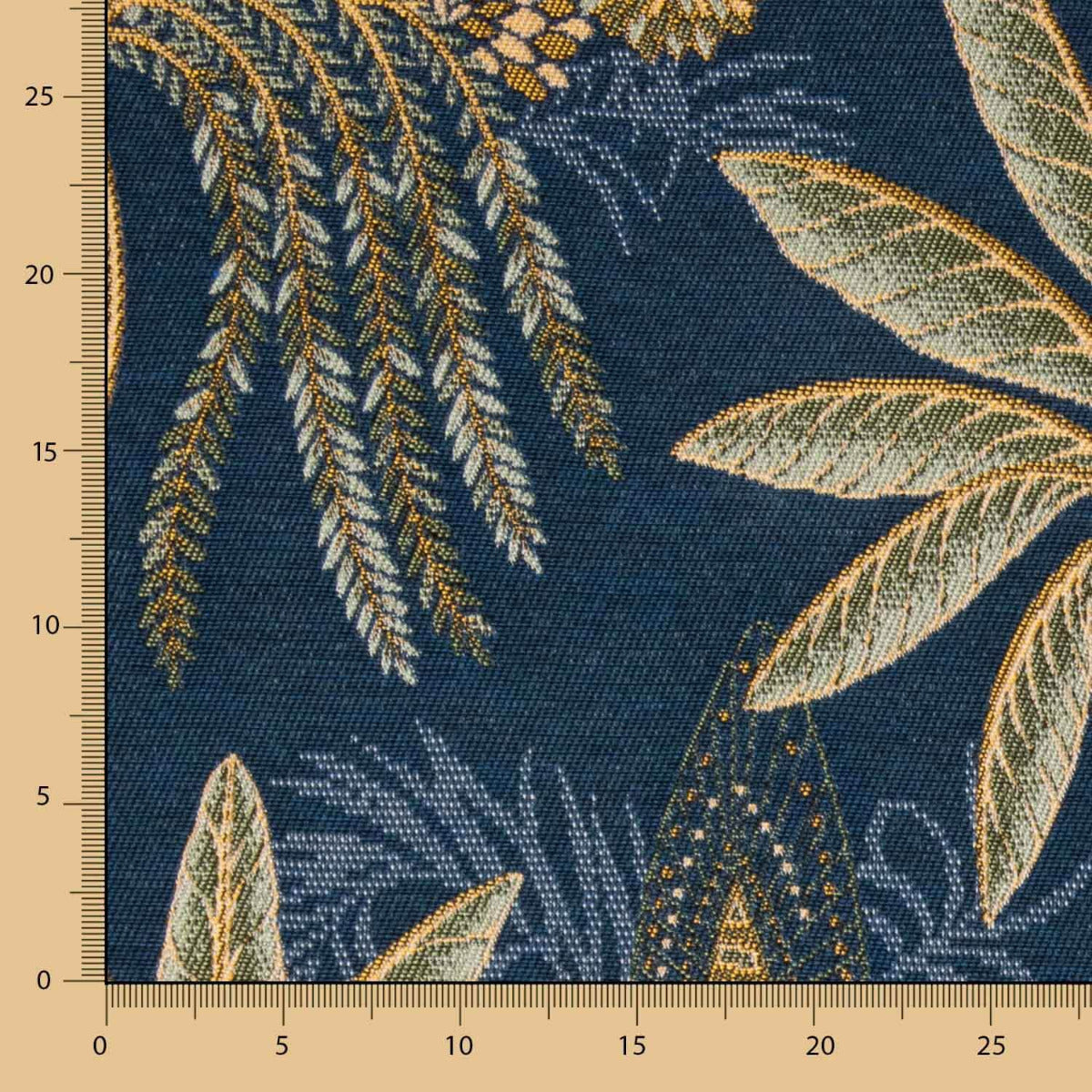 Retal Jacquard Tapicería Lurex Noche Verano 70x280 cm - Ribes y Casals