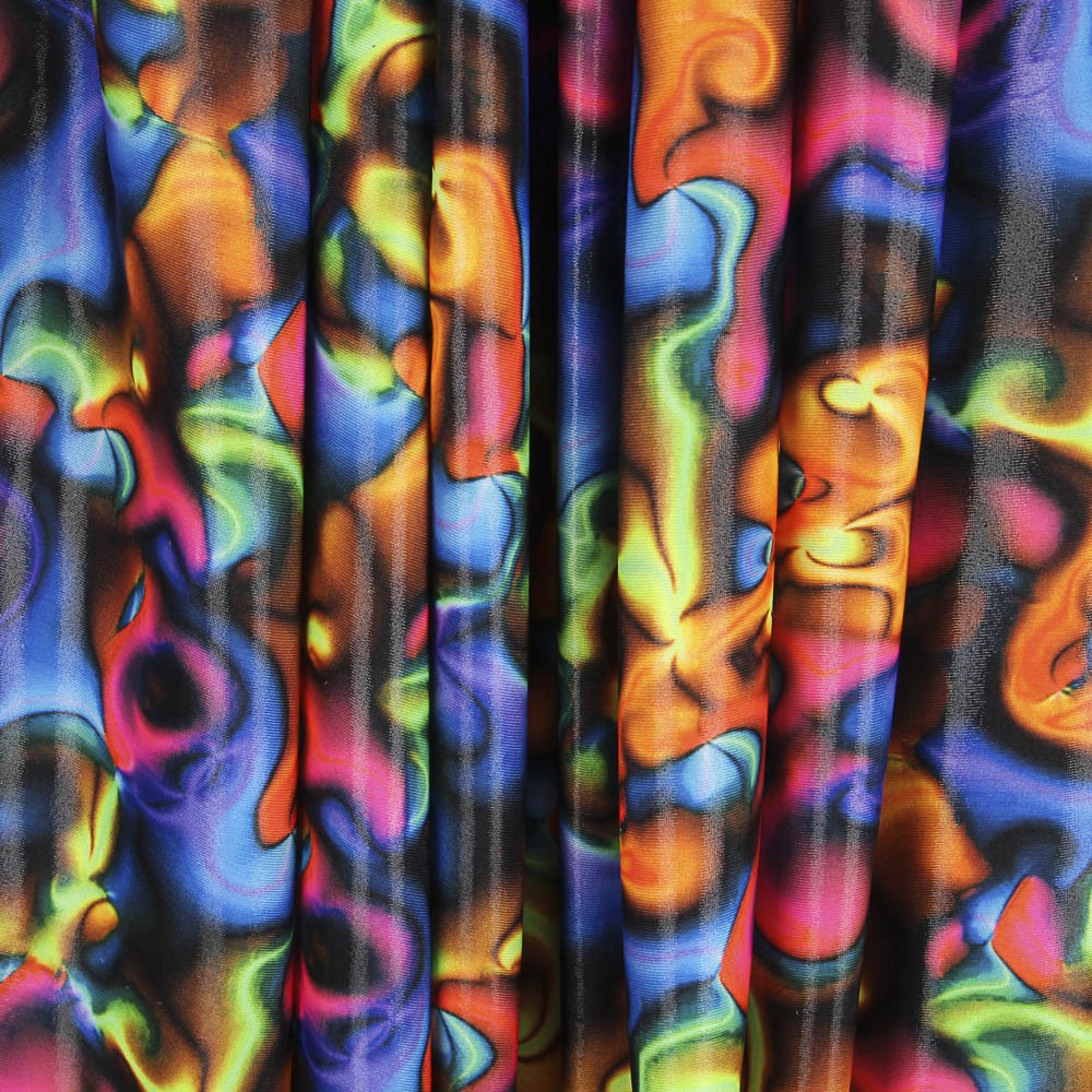 Lycra Digital Bubble Azul - Ribes y Casals