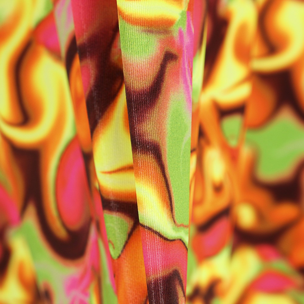 Lycra Digital Bubble Naranja - Ribes y Casals