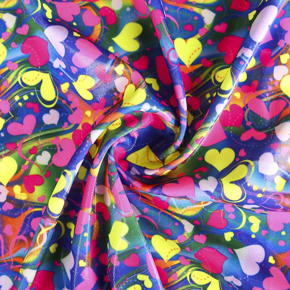 Lycra Digital Corazones Azul - Ribes y Casals