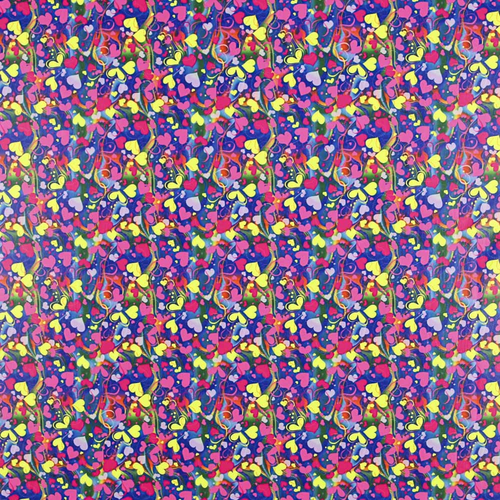 Lycra Digital Corazones Azul - Ribes y Casals