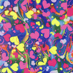 Lycra Digital Corazones Azul - Ribes y Casals