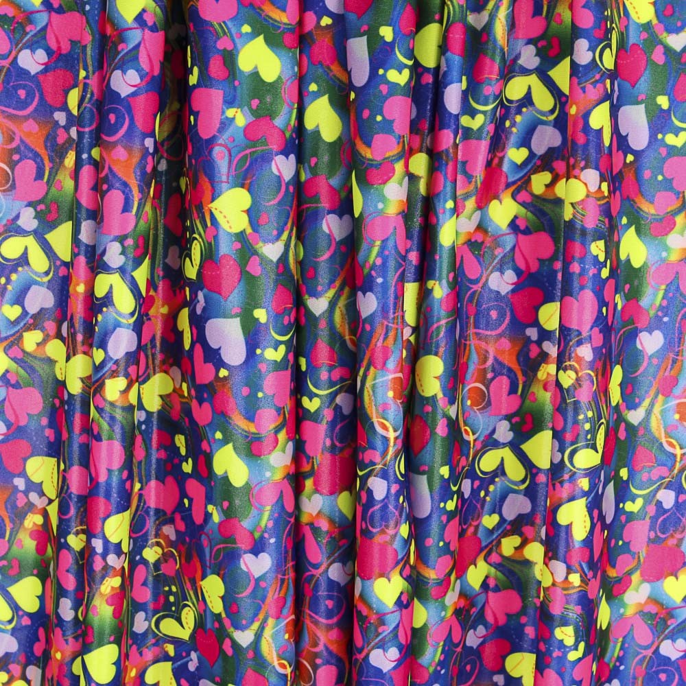 Lycra Digital Corazones Azul - Ribes y Casals