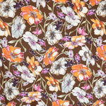 Lycra Estampada Acuarela Fondo Marrón - Ribes y Casals