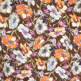 Lycra Estampada Acuarela Fondo Marrón - Ribes y Casals