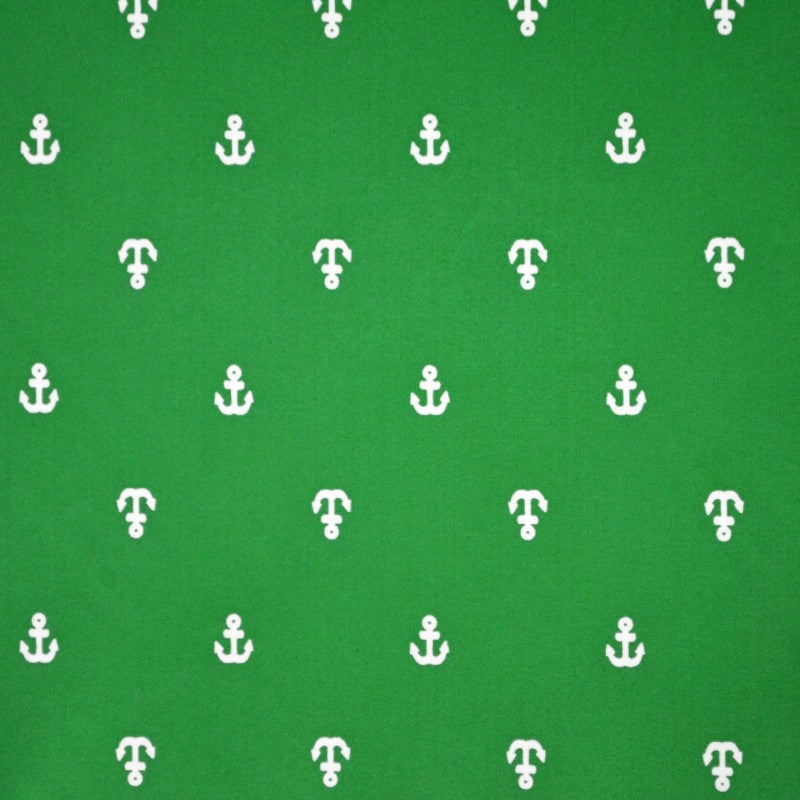 Lycra Estampada Anclas Fondo Verde - Ribes y Casals