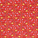 Lycra Estampada Dibujo Floral Rojo - Ribes y Casals