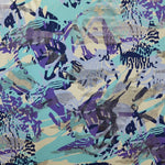 Printed Lycra Scales Aqua - Ribes y Casals
