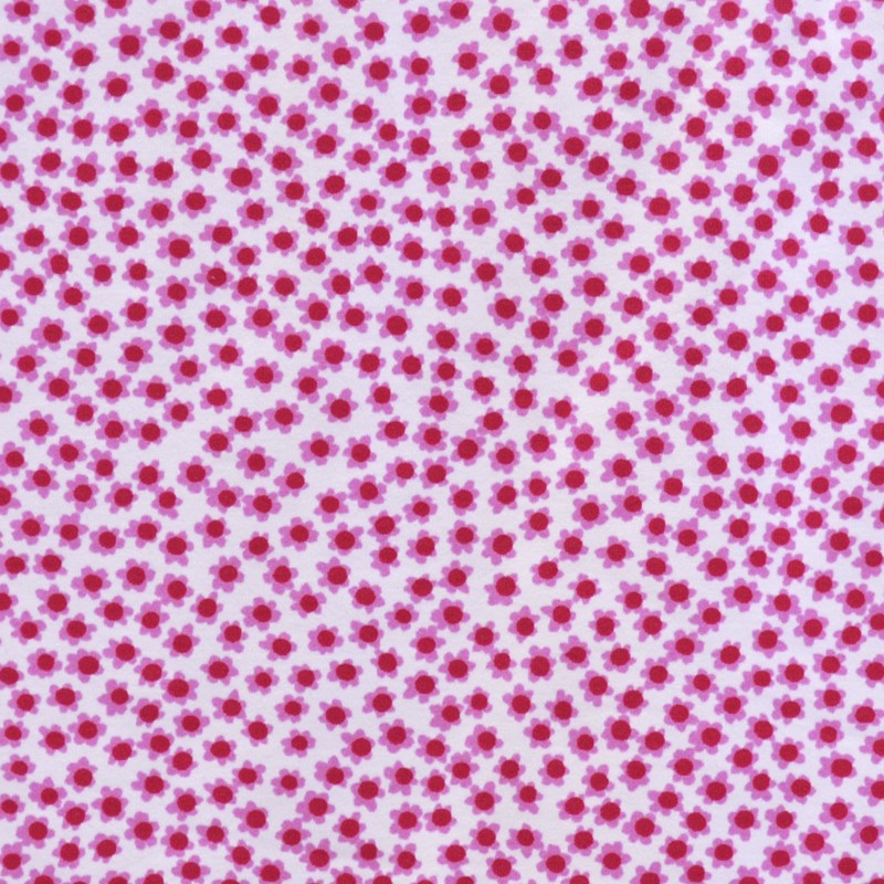 Lycra Estampada Flores Fucsia - Ribes y Casals