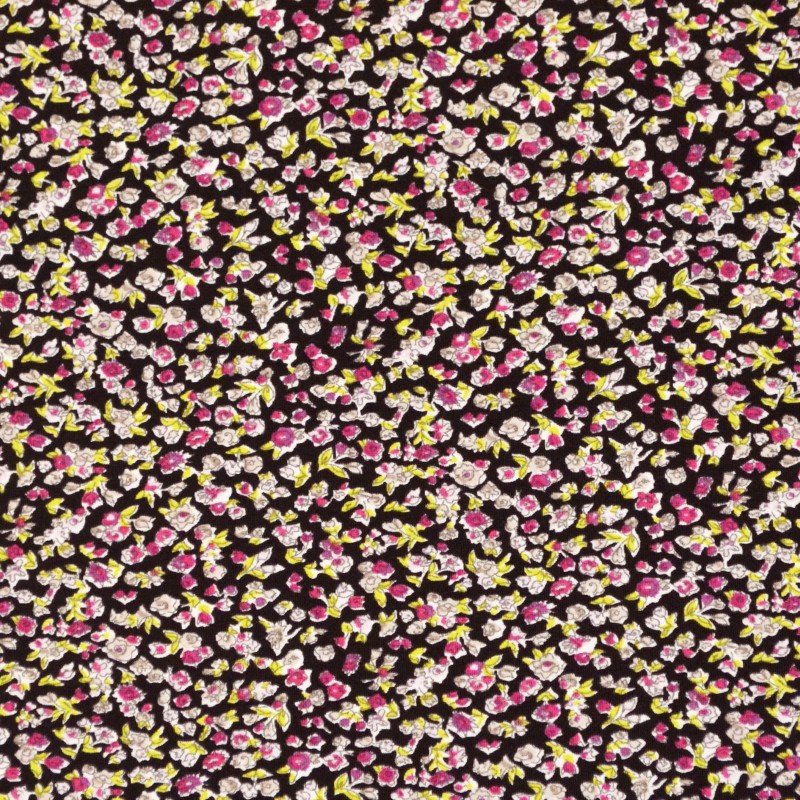 Printed Lycra Liberty Black Background - Ribes y Casals