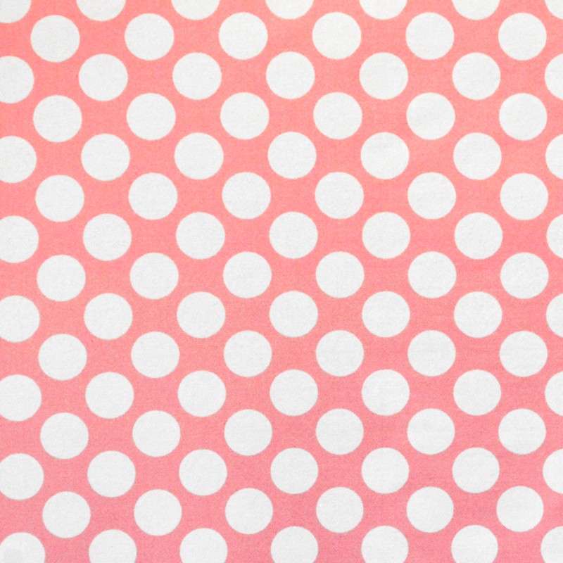 Printed Lycra Dots 2cm Pink Background - Ribes y Casals