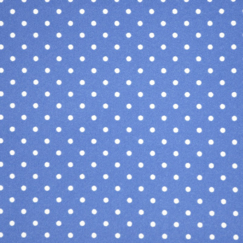 Lycra Estampada Lunar Blanco Fondo Denim - Ribes y Casals