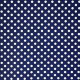 Printed Lycra White Dots Navy Background - Ribes y Casals