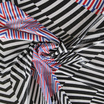 Lycra Estampada Psicodelia Roja - Ribes y Casals