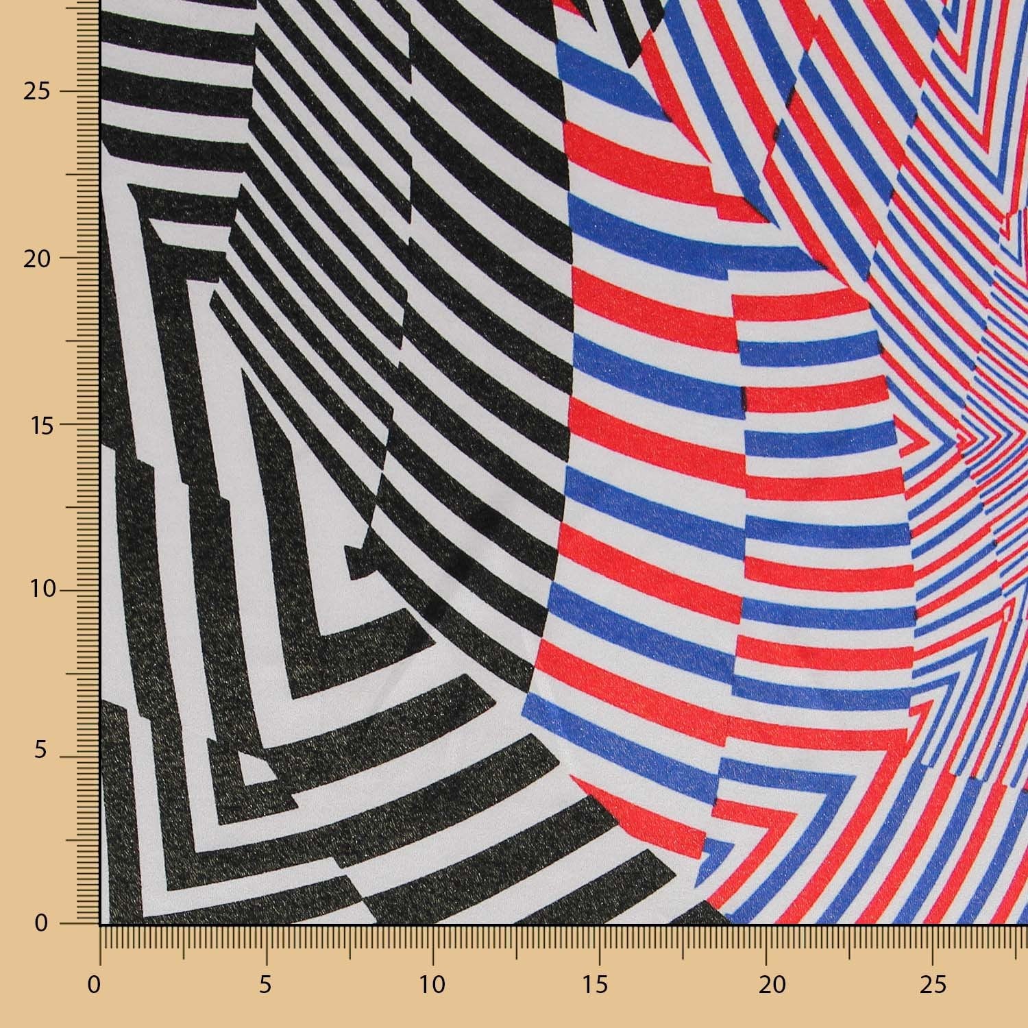 Lycra Estampada Psicodelia Roja - Ribes y Casals