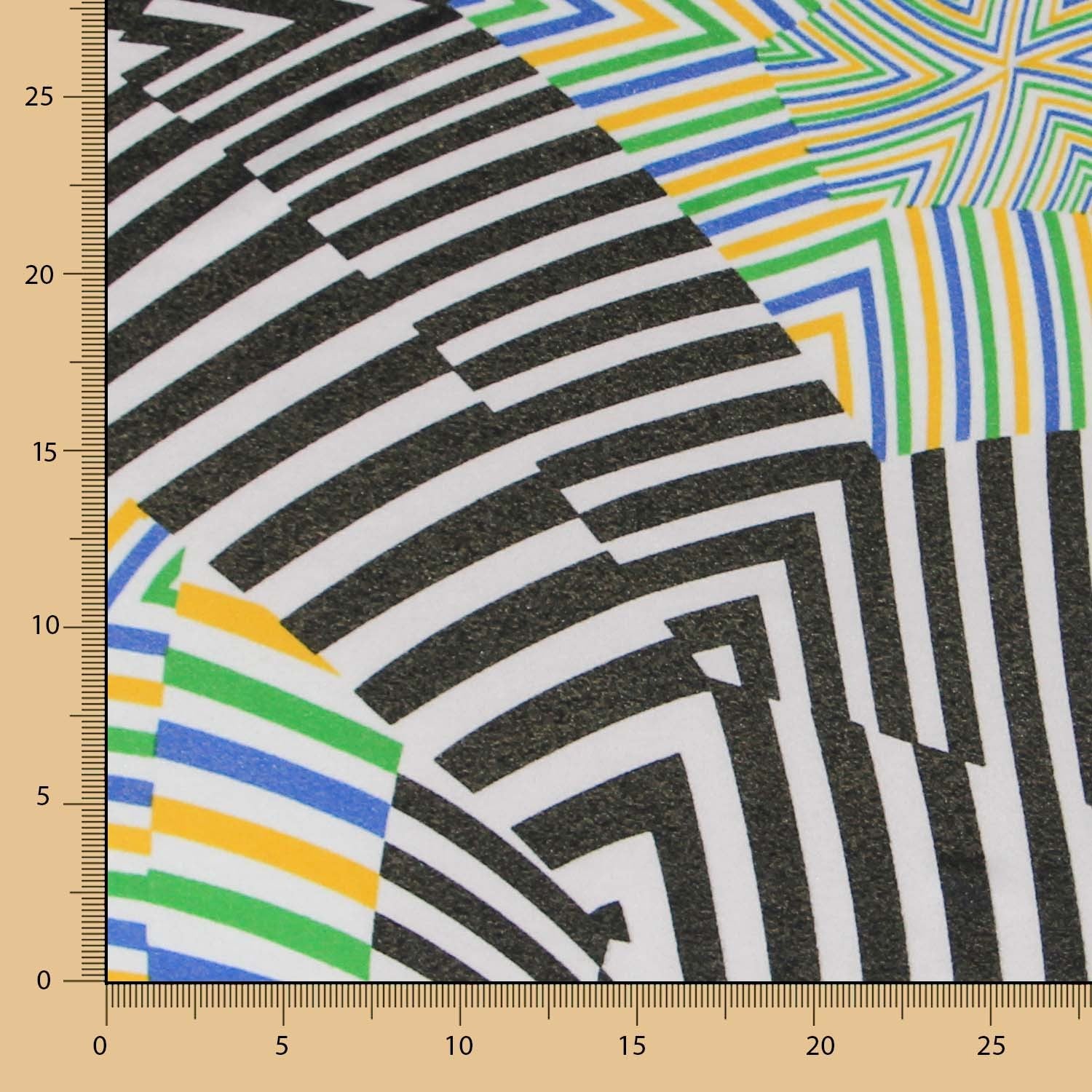 Lycra Estampada Psicodelia Verde - Ribes y Casals