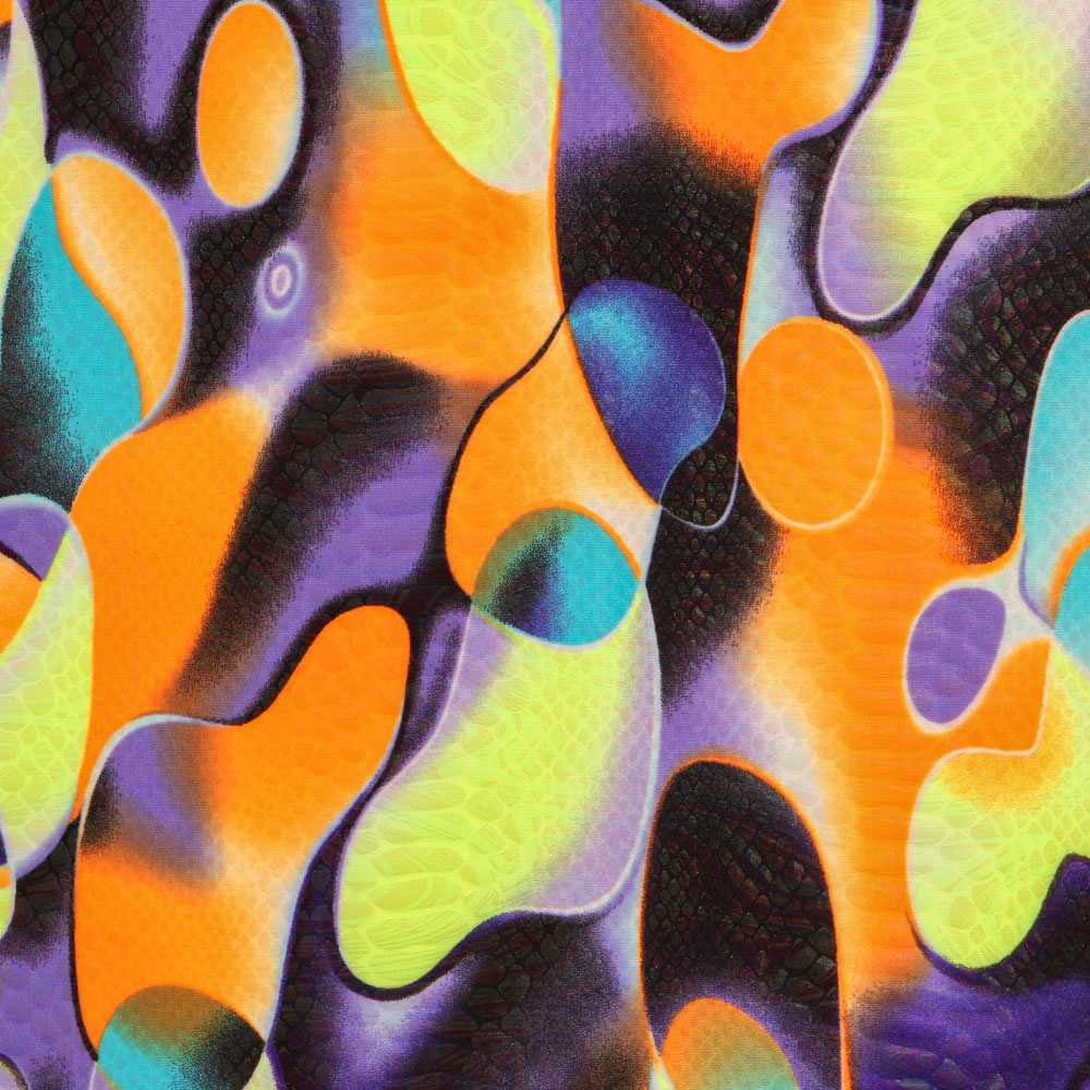 Lycra Fantasía Bubble Naranja - Ribes y Casals