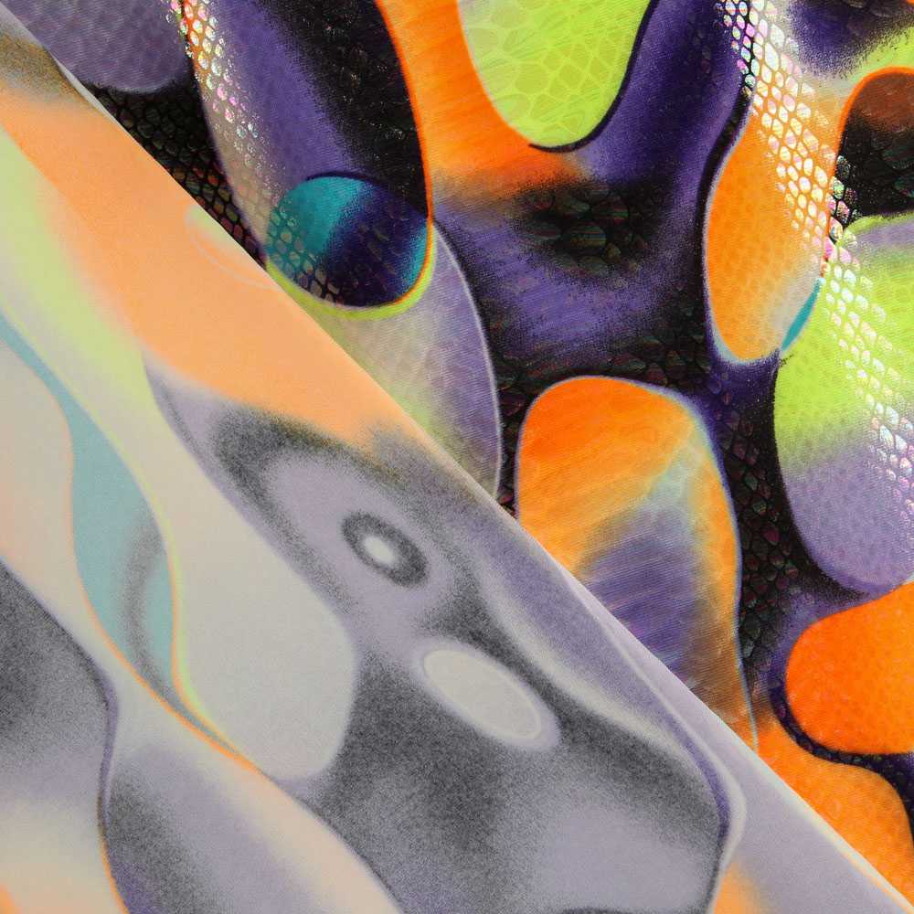 Lycra Fantasía Bubble Naranja - Ribes y Casals