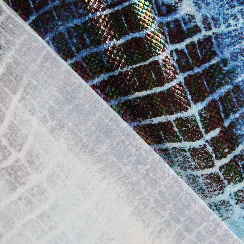 Lycra Fantasía Snake Azul - Ribes y Casals