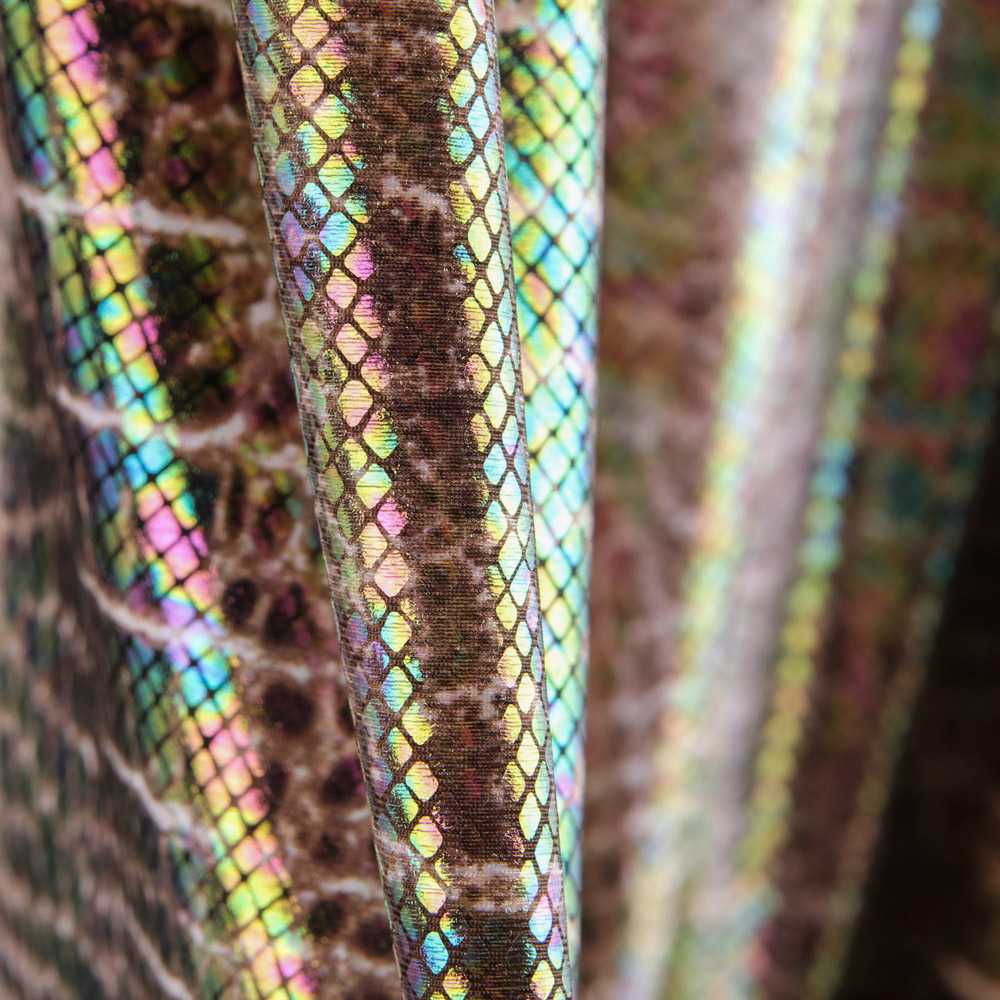 Lycra Fantasía Snake Marrón - Ribes y Casals