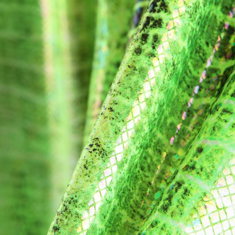 Lycra Fantasía Snake Verde - Ribes y Casals
