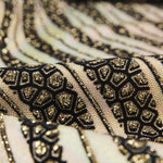 Lycra Flocada Ondas Oro - Ribes y Casals