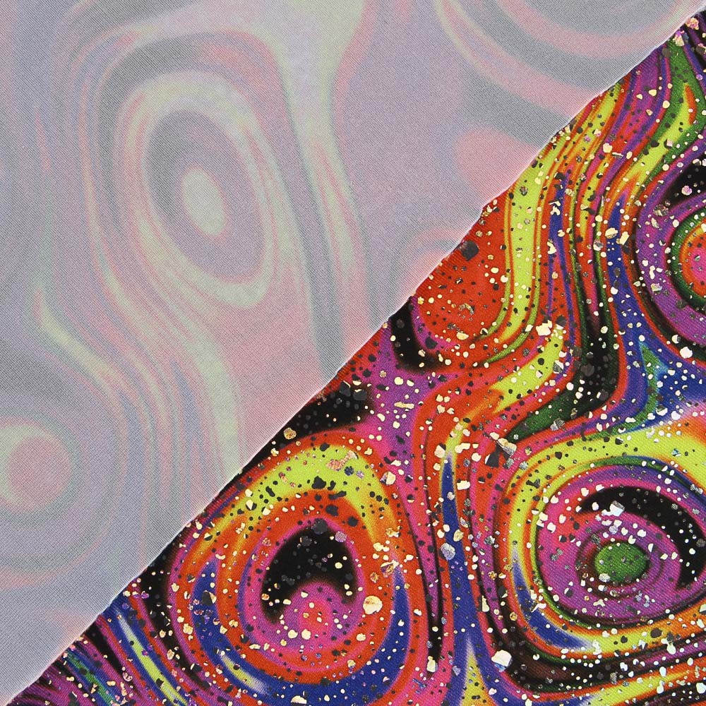 Lycra Holográfica Neón Naranja - Ribes y Casals