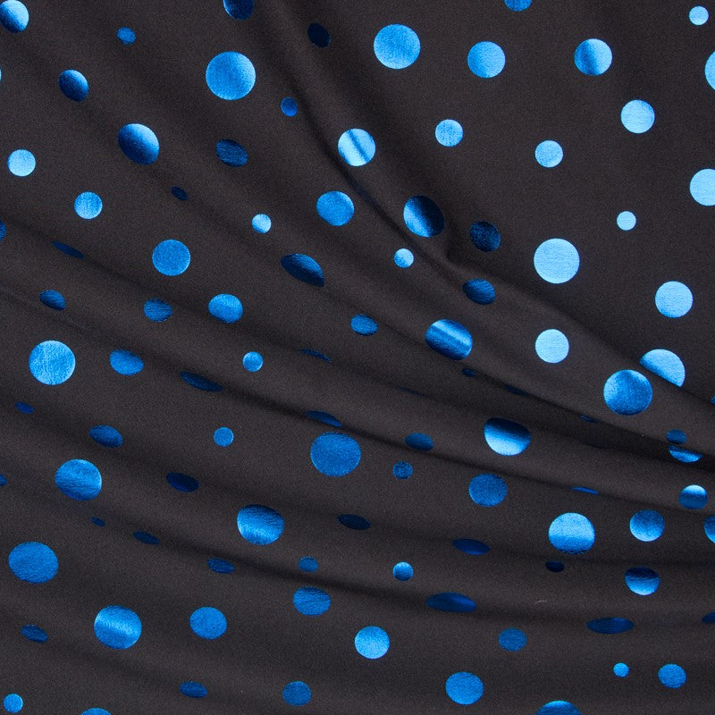 Lycra Lunares Metal Azulón - Ribes y Casals